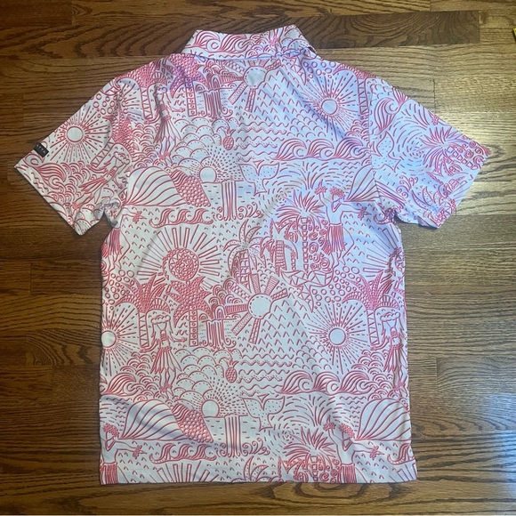 YATTA GOLF Shaka Life Hawaiian Polo Shirt - Small - Picture 2 of 7